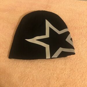 Wild Wear Black Beanie Hat With Glow in the Dark Graphics NWOT